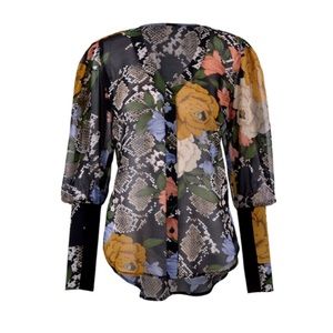CABI, Colorful Snake Charmer Blouse, NWOT, Size Medium
